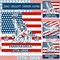 140PCS 4th of July Patriotic Party Supplies Set for 20 Guests – American Flag Disposable Tableware Kit with Plates, Cups, Napkins & Cutlery for Independence Day & Election Day Decorations (Light Blue Theme)